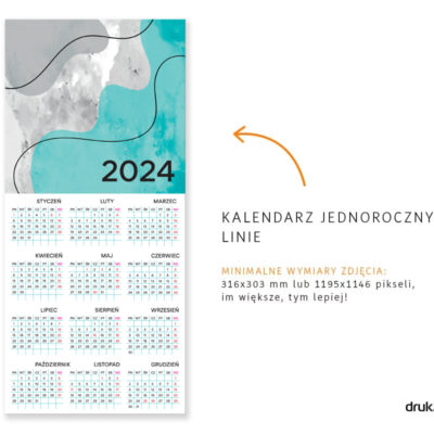 KALENDARZ JEDNOROCZNY linie